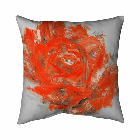 FONDO 20 x 20 in. Abstract Red Flower-Double Sided Print Indoor Pillow FO2794637